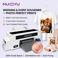 Nouvelle imprimante DTF Nuoyu A3 XP600 à encre pigmentée pour événements de mariage, souvenirs, t-shirts personnalisés, machine de transfert thermique OEM de haute qualité, garantie 1 an