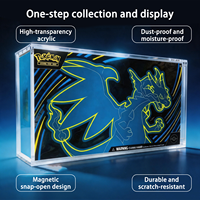 Großhandel Maßgefertigte UV-beständige Acryl-Box Mega Charizard X Ex UPC Box Acryl-Displayständer Starker Magnet Sammlerschutz-Vitrine