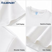 T-shirt à manches courtes Kuenzi Washed Hot Girl 260GSM 93% coton 7% élasthanne, coupe ajustée américaine, style streetwear pour femmes