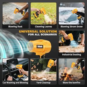 Souffleur de feuilles sans fil industriel 20V de haute qualité à batterie lithium, moteur à balais, DIY, turbo, 440G, pour élimination de la poussière par pression d'air - Product Image 5