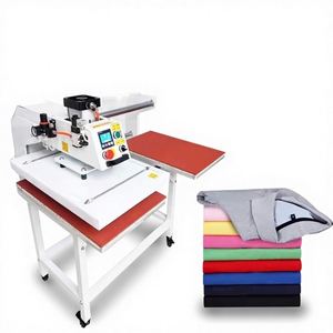 เครื่องรีดร้อนแบบกึ่งอัตโนมัติ ขนาด 38x38 40x50 40*60 สำหรับเสื้อยืด พร้อมแผ่นรีดร้อนแบบนิวเมติก ราคาถูก มือสอง - Product Image 1