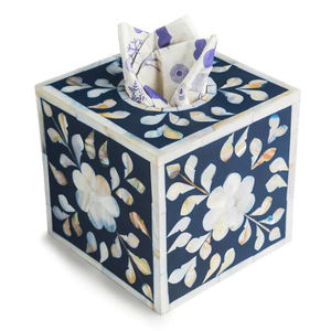 Boîte à mouchoirs décorative en os incrusté pour la décoration des hôtels et des restaurants, nouveau design en os incrusté pour bijoux - Product Image 3