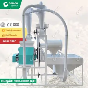 Machine de moulin à farine de riz automatique en acier inoxydable intégrée à livraison rapide à vendre fraisage de tapioca, céréales, farine de maïs