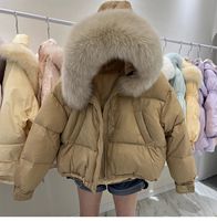 Veste en fourrure véritable de luxe, design tendance, vente en gros, automne-hiver, avec col en fourrure de renard, blouson fin en fourrure naturelle