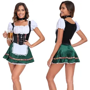 Oktoberfest femmes Festival fête vêtements Costume traditionnel Couple allemand bavarois bière tenue Cosplay Halloween carnaval