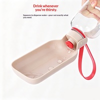 Conteneur à eau pour chien moderne, léger, pliable, portable, imperméable, pour l'extérieur, avec bouteille d'eau et mangeoire en plastique