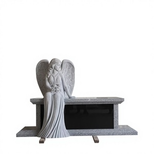Estatua de Ángel Llorón Tallada en Mármol Blanco Europeo Moderno para Tumba en Cementerio - Product Image 6