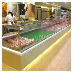 Display Chiller Supermarket Freezer And Chiller Butchery Display Fridges Refrigerated Display Case For Fish Meat Counter