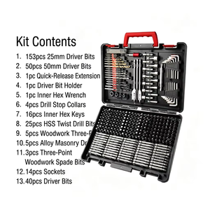 Ensemble de 318 forets et tournevis professionnels, kit d'outils multifonction tout-<span class=keywords><strong>en</strong></span>-un pour le bois, le métal, la réparation DIY - Product Image 1