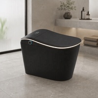 WC intelligent moderne COMO 2026 en céramique noire avec bidet intégré et commande électronique automatique