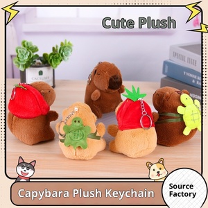 Kawaii 15cm Stock Cute Plush Capybara Custom <strong>Bear</strong> Toy with Claw Machine Hamburg Bee Dinosaur Frog Design - Product Image 2