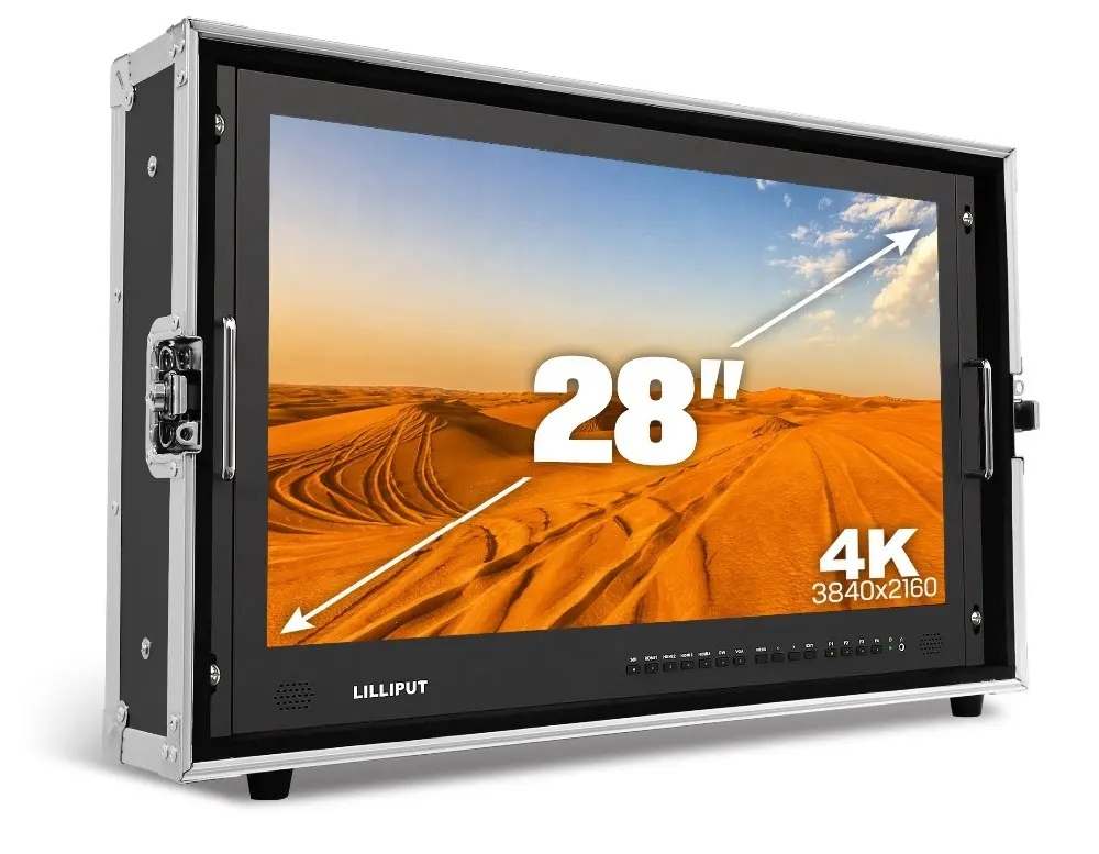 LILLIPUT HDR 3D lut 3840*2160 28 inç 4K Ultra HD yayın SDI ve HDMI için yayın monitörü yönetmen