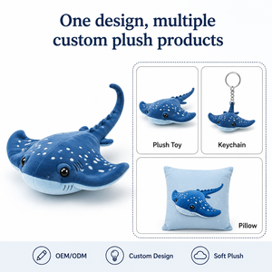 Peluche personalizzato a forma di <span class=keywords><strong>Manta</strong></span> Ray, OEM ODM, morbido pupazzo di <span class=keywords><strong>animale</strong></span> marino, simpatico regalo marino, MOQ basso, produttore all'ingrosso, fabbrica, esportatore - Product Image 2
