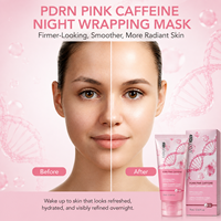 Masque de nuit hydratant et raffermissant ATOANY PDRN à la caféine rose, masque de nuit en gelée de collagène pour la peau