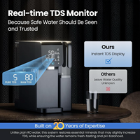 Purificateur d'eau RO instantané chaud et froid 100 GPD pour comptoir, filtration 6 étapes, autonettoyant, durée de vie du filtre à vie, usage domestique