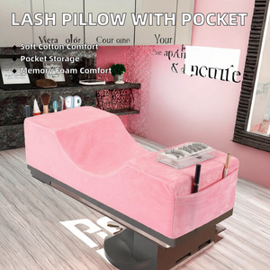 Eyelash Extension Pillow Cotton Lash Neck Support Soft Grafting Pillow with Storage Pocket - Product Image 2