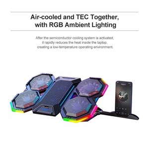 <span class=keywords><strong>Refroidisseur</strong></span> semi-conducteur SMONAMA F32 TEC, pliable à 6 angles, avec 4 ventilateurs turbo RGB, pour ordinateur <span class=keywords><strong>portable</strong></span> et téléphone - Product Image 2