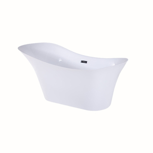 Baignoire rectangulaire moderne autoportante en acrylique et pierre artificielle avec bain à remous coloré pour intérieur - Product Image 3