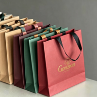 Sac d'emballage cadeau de luxe léger et minimaliste, imprimé sur écran, en carton blanc recyclable, avec logo personnalisé, capacité de charge de 6 à 9 kg
