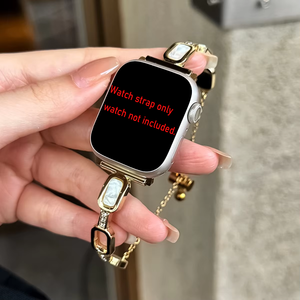 Upro Luxury O-Chain Marble Pattern Meta Link <b>Bracelet</b> for apple Watch iWatch Band for Women Charms 42mm 44mm 45mm 49mm Band - Product Image 1