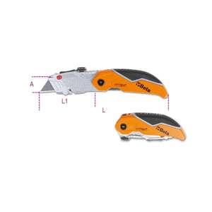 BETA - 017770050 Couteau pliable à lame trapézoïdale (multi-pack) - EAN 8014230696201 COUTEAUX ET COUTEAUX - Product Image 3