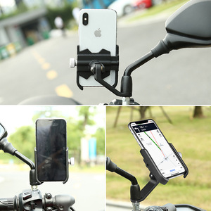 Customized Aluminum Alloy <b>Phone</b> <b>Holder</b> For Bicycle Electric <b>Scooter</b> Riding With One Touch Release KS002 - Product Image 2