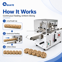 Machine de boulangerie commerciale automatique de comptoir à convoyeur, réglable en épaisseur, pour copeaux de chocolat et canneberges, trancheuse à pâte à biscuits, à vendre
