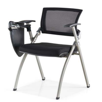Chaise de bureau polyvalente en maille, équipée d'un tableau d'écriture et de roulettes amovibles, siège flexible pour réunions/formations