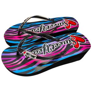 Sandalias de cuña con logotipo personalizado OEM ODM, sandalias de tacón alto para mujer, pantuflas de espuma EVA antideslizantes, chanclas de plataforma. - Product Image 2