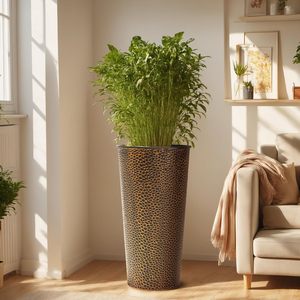 hot selling popular <b>large</b> round outdoor tree and flower matte black metal <b>planter</b> <b>garden</b> <b>planters</b> outside flower pots - Product Image 5
