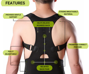 मुद्रा करेक्टर जिरडेल गर्भाशय ग्रीवा बैक लंबर समर्थन बेल्ट कॉर्सेट सीधे कमर ट्रेनर - Product Image 3