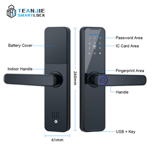 Tuya/ttlock ứng dụng kiểm soát thông minh kỹ thuật số Khóa cửa vân tay đọc cảm ứng điện tử bàn phím nhôm hợp kim Keyless nhập đám mây - Product Image 3