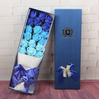 Cadeaux de fleurs en savon en gros, bouquets de fleurs de luxe en savon, roses en savon dans une boîte pour la fête des mères, la Saint-Valentin, l'anniversaire
