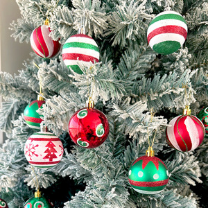 Wholesale 6cm Painted <b>Christmas</b> Baubles 6 Pieces Transparent <b>Box</b> Pack Xmas Tree Hanging Ornaments Holiday Decor - Product Image 3
