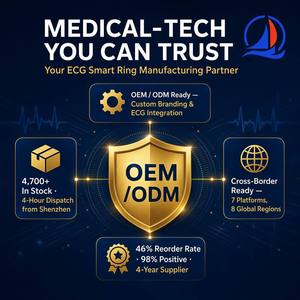 Anillo Inteligente con Monitor de Presión Arterial y ECG, Monitoreo de Temperatura Corporal, Personalizable OEM, Monitor de SpO2, Frecuencia Cardíaca y Sueño para Venta al Por Mayor - Product Image 4