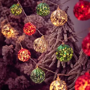 LEDクリスマスデコレーションツリーライト室内装飾雰囲気ライトメタルゴールド昇華装飾品