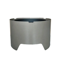 Brasero rond en acier Ø58xH55cm, thermolaqué, pour la décoration de jardin