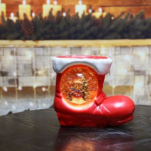 New Products Christmas Decoration Ornaments <b>Lights</b> Shoes or Hat Snow <b>Globe</b> Water Glitter Spinning Led Lantern for Gifts - Product Image 3