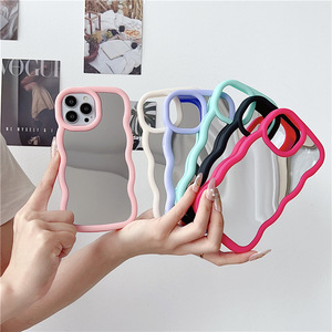 Custom Fashion TPU Shockproof Waterproof Mobile Phone Case for iPhone 15 Pro Max Clear Bag Design Ins Style Mirror Finish