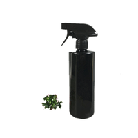 Usine 16oz 500ml HDPE plastique noir mat déclencheur vaporisateur pour le nettoyage de voiture