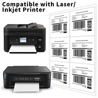 Étiquette auto-adhésive imprimable blanche pour imprimante Laser/jet d'encre produit mat FBA expédition expédition emballage expédition autocollant de bouteille d'expédition