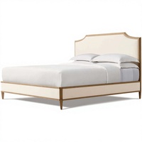 MAEVE Lit double moderne simple et luxueux en bois massif, multifonctionnel et durable, avec couleur personnalisable pour hôtel, villa, maison, chambre à coucher