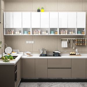 Hiện đại sang trọng tùy chỉnh thiết kế tủ bếp với bồn rửa & bản lề đồ nội thất bằng gỗ cho căn hộ nhà bếp dự án - Product Image 6