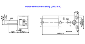 محرك تروس دودي صغير بزاوية قائمة N20 يعمل بالتيار المستمر مع صندوق تروس تخفيض السرعة - Product Image 2