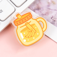 Clip de boisson en acrylique personnalisé, motif dessin animé mignon, marque-page pour carafe, porte-notes pour cahier, fournitures de bureau