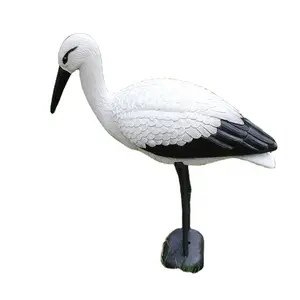 畅销人造白鹤摆件鹳摆件用于花园装饰