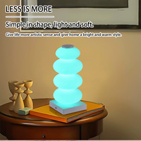 Lampe d'ambiance de bureau moderne, romantique, colorée et créative, décoration de chambre à coucher, alimentée par batterie, contrôle tactile, intensité réglable, sans fil