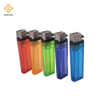 Fabricant de briquets rechargeables en plastique personnalisés AS, briquet à gaz en silex bon marché, usine en plastique 8 angles AC801