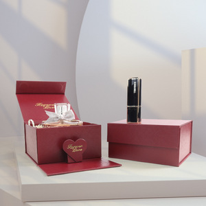 Boîte à montre en carton haut de gamme, emballage pour rouge à lèvres, boîte cadeau rouge pour bijoux, rose - Product Image 4