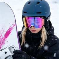 Masque de ski à lentille interchangeable magnétique, système de verrouillage latéral de sécurité, anti-buée, protection UV400, masque de snowboard personnalisé